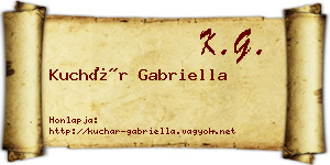Kuchár Gabriella névjegykártya