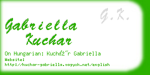 gabriella kuchar business card